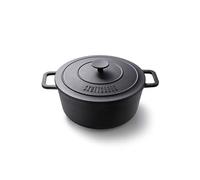 SKOTTSBERG Professional Cast Iron Casserole Dish with Knobs Diameter 28 cm 7 Litres Cast Iron High Rim with Handles for Crispy Roasting and Optimal Cooking, for Gas, Electric, Ceramic or Induction