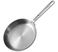 SKOTTSBERG Stainless Steel Pan 28 cm, Rustproof Professional Frying Pan for Crispy Frying, Uncoated for All Hob Types, Heat Resistant & Dishwasher Safe, 3-Layer Material