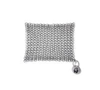 Skottsberg Stainless Steel Ring Cleaner - 14 × 14 cm - Rustproof Scrub Mat for Cast Iron & Carbon Steel - Dishwasher Safe, Durable, Robust