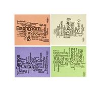 Skoy Cloth, 4-Pack Versatile Swedish Dishcloths for Kitchen and Household Use, Reusable Cleaning Cloths, Planet-Friendly, Dishwasher and Dryer-Safe, Assorted Colors