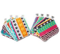 Skoy Scrub, 8-Pack Reusable, Non-Scratching Dish Scrubber for Kitchen and Household Cleaning, Planet-Friendly, Dishwasher Safe Soft Scrub, Assorted Colors and Designs