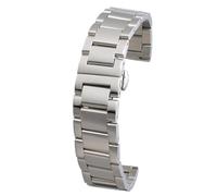 SKPVPOKOYL Classic Retro Men's Stainless Steel Watch Strap Durable Replacement Watchband With Folding Clasp(Silver,23mm)