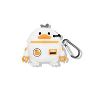 SKPY 3D Cute Cartoon Duck Design Rugged Shockproof Case Compatible with JBL Vibe Beam/Vibe 200TWS Soft Silicone with Carabiner for Boys Girls Womens Mens