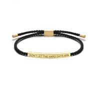SKQIR Dont Let The Hard Days Win Bracelet Women Braided Adjustable Wrap Bracelet Gold Silver Tube Motivational Hidden Message Words Engraved Inspirational Fun Gag Jewelry Gift for Friends
