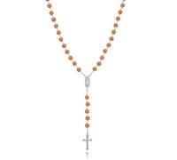 SKQIR Rosary Beads Catholic Crucifix Cross Necklace for Men Our Lady of Guadalupe Prayer Medal Jesus Wall Crucifix Cross Rosary Rhinestone Beads Religious Christian Jewelry Gifts for Men, Rhinestone
