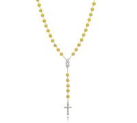 SKQIR Rosary Beads Catholic Crucifix Cross Necklace for Men Our Lady of Guadalupe Prayer Medal Jesus Wall Crucifix Cross Rosary Rhinestone Beads Religious Christian Jewelry Gifts for Men, Rhinestone
