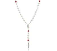 SKQIR Rosary Beads Catholic Crucifix Cross Necklace for Men Our Lady of Guadalupe Prayer Medal Jesus Wall Crucifix Cross Rosary Rhinestone Beads Religious Christian Jewelry Gifts for Men, Rhinestone