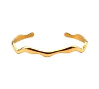 SKØR Wave Bracelet Stainless Steel SK0001 - Unisex - Stainless Steel Gold Adjustable