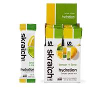 Skratch Labs Hydration Drink Mix, Lemon and Lime, Electrolyte Powder 15 Packets Developed Athletes and Sports Performance- Gluten Free, Vegan.