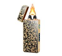SKRFIRE Arc Electric Lighter - Rechargeable USB Plasma Lighter with LED Battery Indicator (Flower)