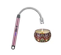 SKRFIRE Candle Lighter,Electric Lighter Rechargeable Lighter Plasma Lighter long lighter for candles Cooking BBQs Fireworks (Pink)