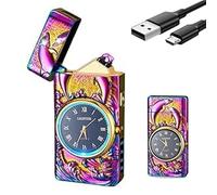 SKRFIRE Dolphin Lighter Plasma Arc Lighter Refillable Electronic Lighters, Cool USB & Flip Fire Lighters, Perfect for Men, Kitchen & Outdoor Use(Multi)