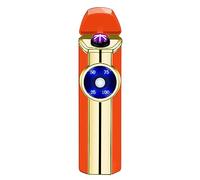 SKRFIRE Electric Lighter Rechargeable Lighter Triple Arc Windproof with Battery Indicator Cool Lighters for Men Plasma Lighters for Candles Incense Camping Gifts (Orange)