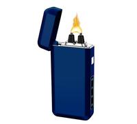 SKRFIRE Electric Lighter Rechargeable USB Lighters,Plasma Lighters Windproof Electronic Arc Flame Lighter with LED Power Display for Candle, Incense, Gifts for Men, Women(Blue)