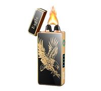SKRFIRE Electric Plasma Lighter - Windproof, Cool Flame, Arc Lighter with LED Display, Rechargeable, Indoor & Outdoor, Eagle