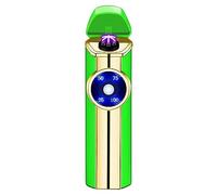 SKRFIRE Electric Plasma Lighter with Three Arcs - Outdoor Rechargeable USB Lighter, Windproof with Battery Indicator (Green)