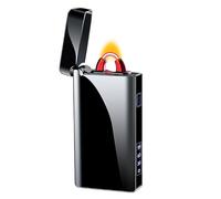 SKRFIRE High-Power Plasma Arc Lighter - USB Rechargeable Windproof Electric Lighter with Multi-Mode Flashlight, Digital Battery Display, Perfect for Camping, BBQ & Outdoor Survival (Black)