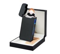 SKRFIRE Luxury Electric Lighter Set - Flameless USB Rechargeable with Gift Box | Windproof Plasma Lighter Ideal for Father's Day, Christmas & Travel | Great Present for Men & Women（Matte Black）