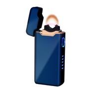 SKRFIRE Premium Windproof Arc Lighter - USB-C Rechargeable Plasma Flame for Camping, BBQs & Candles | Large Flame with Battery Indicator | Perfect for Outdoor Adventures & Home Use(Blue)