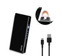 SKRFIRE Pulsed Flame Electric Lighter Plasma Flame Arc Rechargeable USB Multifunctional Battery Indicator (Matte Black)