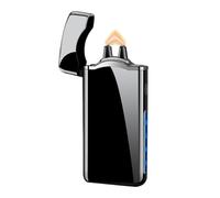 SKRFIRE Rechargeable USB C Electric Arc Plasma Flame Lighters for Candle Electronic Windproof Metal Cool High Power Torch Lighter with Gift Box, Gift for Men, Women (Purity Black)