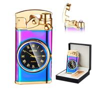 SKRFIRE Windproof Arc Lighter with Dial and Rocker Ignition - USB Rechargeable, Compact and Portable for Outdoor, Camping, and Everyday Use (Colors)