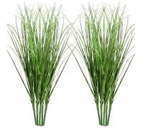 Skrfren 10 PCS Artificial Wheat Grass Plants, 14.6 Inch Faux Shrubs Wheat Grass Greenery Stems with Realistic Look, Fake Tall Grass for Indoor Outdoor Decor, for Home Office Garden