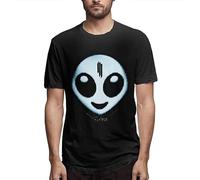 Skrillex Recess Alien Print Mans T Shirts Short Sleeves Crewummer Tops 3XL Black