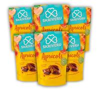 Skrīveru Apricots in 55% Dark Chocolate (6 x 110g), Whole Dried Apricots Coated in Belgian Dark Chocolate, High in Vitamin A, No Artificial Colours, Vegetarian