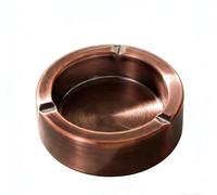 Skroad Ashtray, Stainless Steel Ash Tray for Outside and Inside,Heat Resistant&Unbreakable& Washable Cigar Ash Trays,Portable Ashtrays for Home Bar Office Restaurant(11cm Retro)