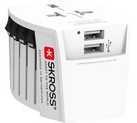 SKROSS Country Travel adapter: World to Europe 250V 2.5A, 2 x USB MUV