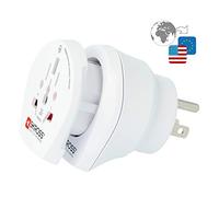 SKROSS Combo World to USA Travel Adapter, Universal Plug for 150+ Countries, Compact, Portable, Surge-Protected, Compatible with Laptops, Phones, Tablets & Electronics