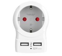 Skross Europe to Europe 2 USB-A 4000W Power Adapter, White