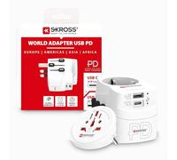 Skross 1.302473 PRO Light USB Travel Charger Charges 3 Devices Safely