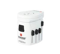 SKROSS PRO World 1.302530 world travel adapter for all 2/3-pin devices and USB, in white