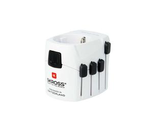 Skross Schuko Cee 7 3 Euro Mains Plug Worldwide Travel Adapter World Pro Earthed