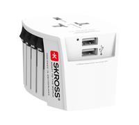 Skross Travel Adapter 2,5A Universal with 2 USB Ports, White