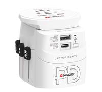 Skross 1.302474 Pro Light USB AC45PD Travel Adapter with PD USB Ch...