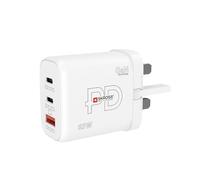 SKROSS USB Charger, 65W, 3 Port | USB A & USB C PD Support, Fast Charger, Compatible with MacBook, iPhone, Galaxy S25/S24/S23, iPad Pro, Pixel and More