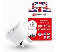 SKROSS World to UK Travel Adapter (New Version) | International Plug Converter, For Visitors to United Kingdom, Compatible with Laptops, Phones, Hairdryers and More