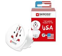 SKROSS Earthed & Unearthed Plug World to USA Country Travel Adapter