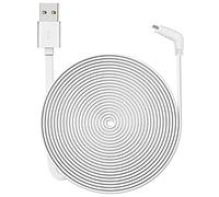 skrskr 6M/20ft Weatherproof Flat Cable - Aluminium Alloy Micro USB Power Cable for Arlo Pro, Pro 2 & GO - White, 1 Pack