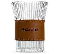 SKRUBZ Glass with Removable Leather Strap | Ideal for Both hot and Cold Beverages | Perfect for Doctors, Dentists, Nurses, and Healthcare Workers | Glass | Drinking Glasses | Glass Cups | Drink Glass