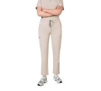 SKRUBZ Hachiko Womens Scrub Pants | Cargo Trousers with 9 Pockets | Medical Scrubs Joggers | Breathable | Anti-Wrinkle | Half Elasticated Waistband | Stretch Scrub Bottoms, Sand Stone, XXS