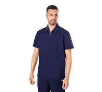 SKRUBZ Kiro Mens Scrubs Top | Zip Neck Polo Scrub Shirt | Short Sleeve Medical Uniform | Collar Scrub Top | Ideal for Nurses, Doctors, Dentists, Vets & Students, Navy, M