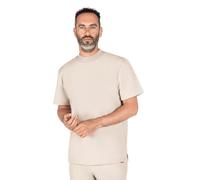 SKRUBZ Shore Mens Scrubs Top | Round Neck | Short Sleeve | 4-Way Stretch Fabric | Comfortable & Durable | Ideal for Nurses | Doctors | Dentists | Vets and StudentsSand Stone M