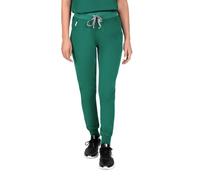 SKRUBZ Womens Scrubs Pants | Regular Fit Joggers with Ribbed Cuffs | Stretch Fabric & Elastic Waistband | Medical Nurse Uniform Trousers | Ladies Scrub Bottoms, Hunter Green, 3XL, Regular
