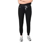 SKRUBZ Womens Scrubs Pants | Regular Fit Joggers with Ribbed Cuffs | Stretch Fabric & Elastic Waistband | Medical Nurse Uniform Trousers | Ladies Scrub Bottoms, Black, XL, Regular