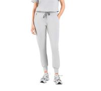 SKRUBZ Womens Scrubs Pants | Regular Fit Joggers with Ribbed Cuffs | Stretch Fabric & Elastic Waistband | Medical Nurse Uniform Trousers | Ladies Scrub Bottoms, Quiet Grey, M, Regular