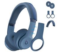 SKRVGOJFG 3 in 1 Silicone Case for Beats Solo 4 Headphones, Protective Covers for Shell/Ear Pad/Headband, Accessories Silicone Skin Protector - Blue
